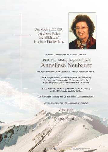 Parte von Dr. Anneliese Neubauer