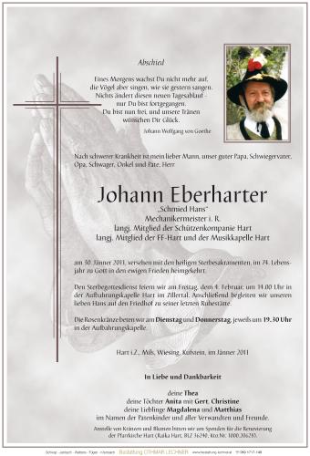 Parte von Johann Eberharter