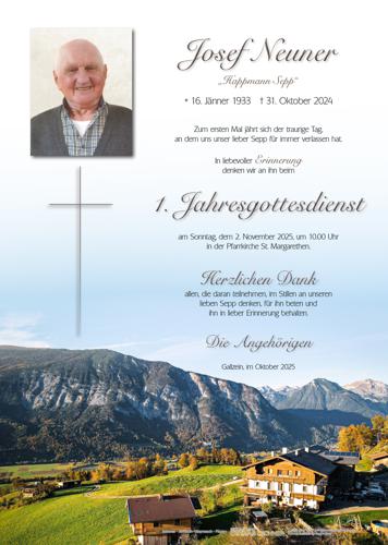 Parte von Josef Neuner