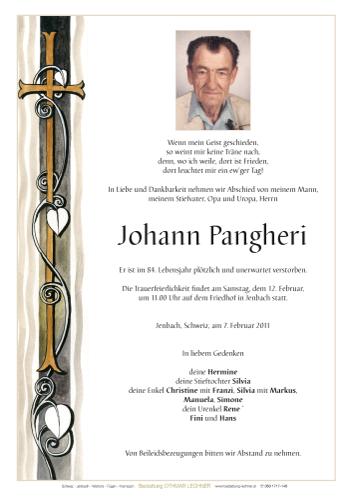 Parte von Johann Pangheri