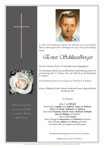 Parte von Ernst Schlusselberger