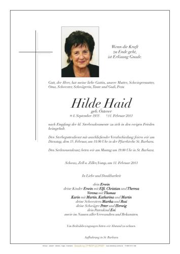 Parte von Hilde Haid