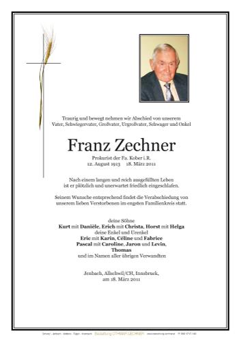 Parte von Franz Zechner