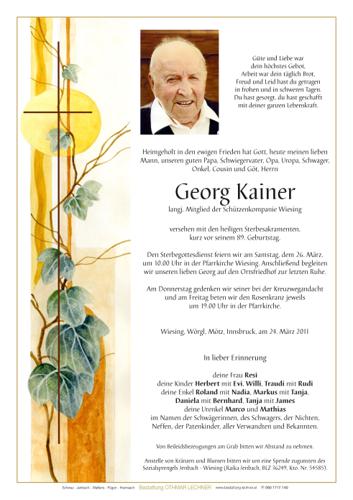 Parte von Georg Kainer