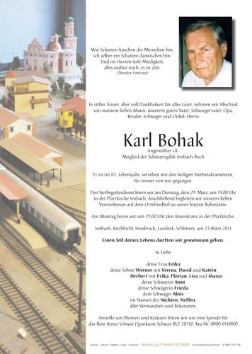 Parte von Karl Bohak