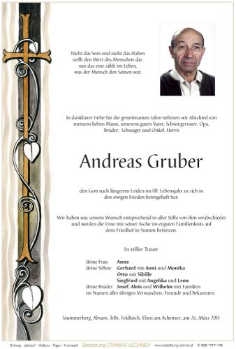 Parte von Andreas Gruber