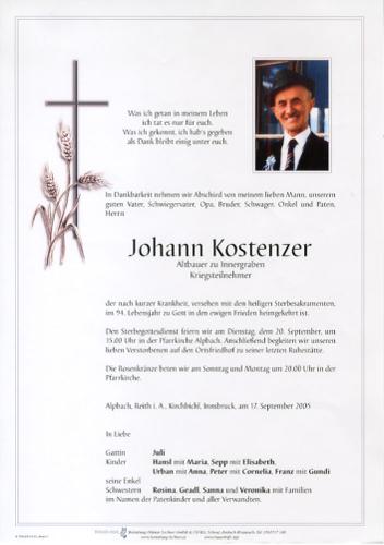 Parte von Johann Kostenzer