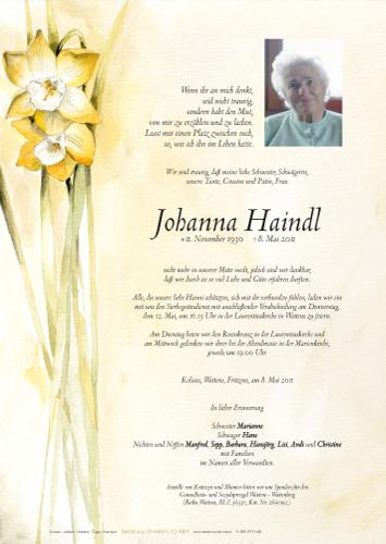 Parte von Johanna Haindl