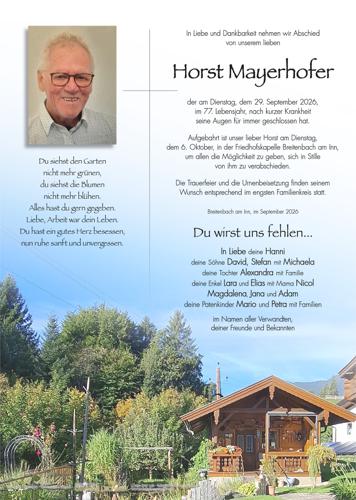 Parte von Horst Mayerhofer