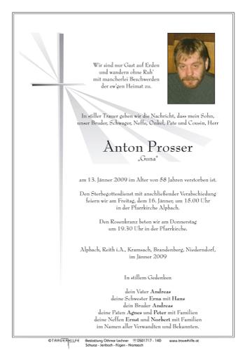 Parte von  Prosser Anton Herr