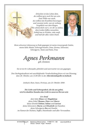 Parte von  Perkmann Agnes Frau