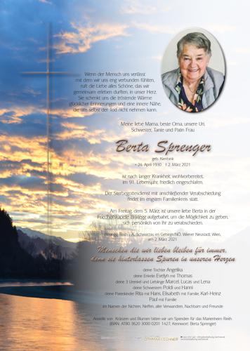Parte von Berta Sprenger