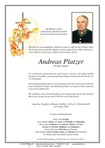 Parte von  Platzer Andreas Herr