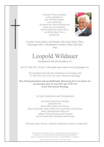 Parte von Leopold Wildauer