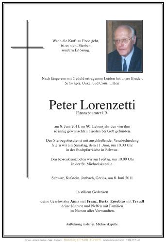Parte von Peter Lorenzetti