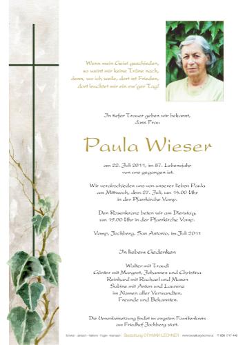 Parte von Paula Wieser