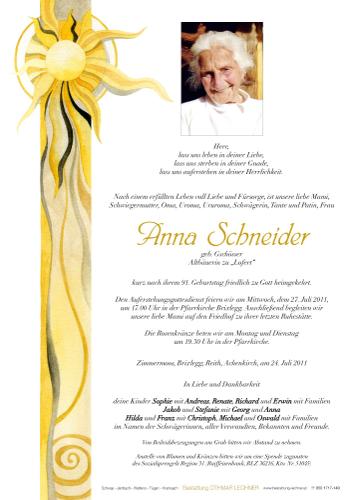 Parte von Anna Schneider