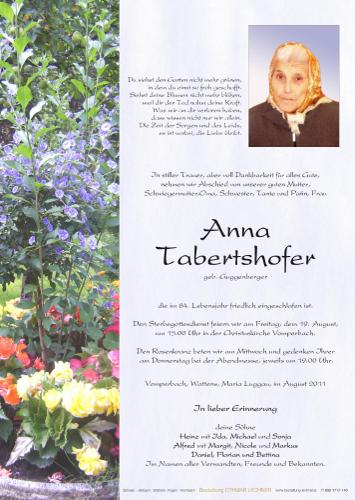 Parte von Anna Maria Tabertshofen