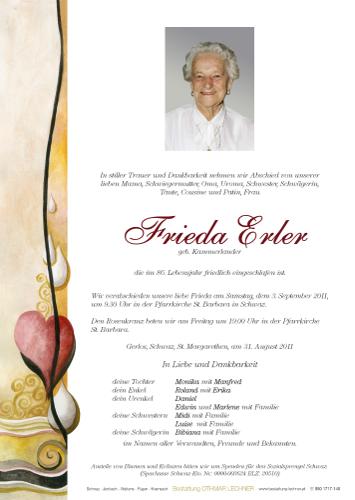 Parte von Frieda Erler