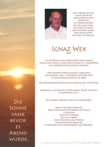 Parte von Ignaz Wex