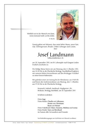 Parte von Josef Landmann
