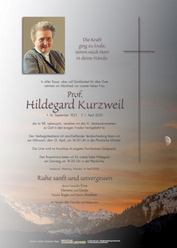 Parte von Prof. Hildegard Kurzweil