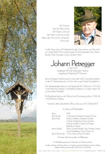 Parte von Johann Petregger