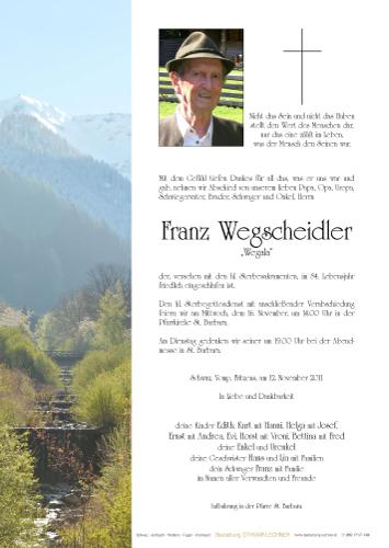 Parte von Franz Wegscheider