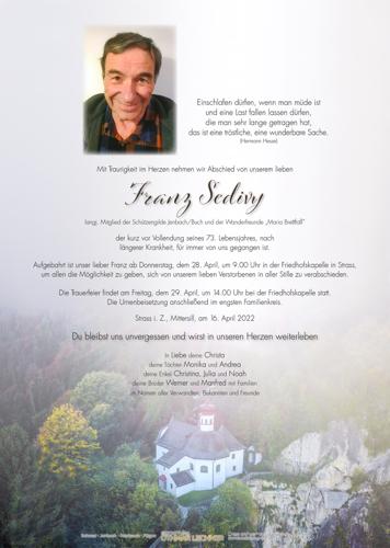 Parte von Franz Sedivy
