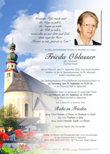 Parte von Frieda Oblasser
