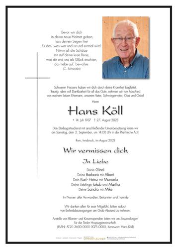 Parte von Johann Köll