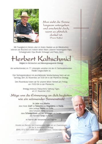 Parte von Herbert Kaltschmid
