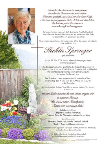 Parte von Thekla Sprenger