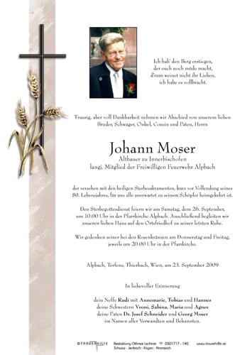 Parte von Johann Moser