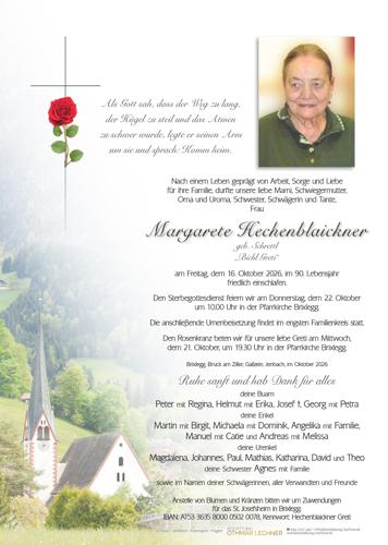 Parte von Margarete Hechenblaickner