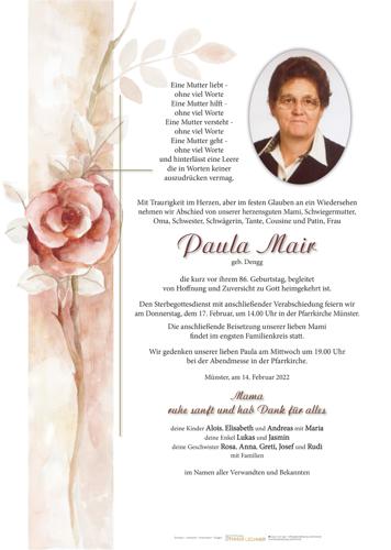 Parte von Paula Mair