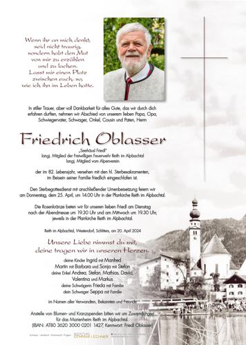 Parte von Friedrich Oblasser