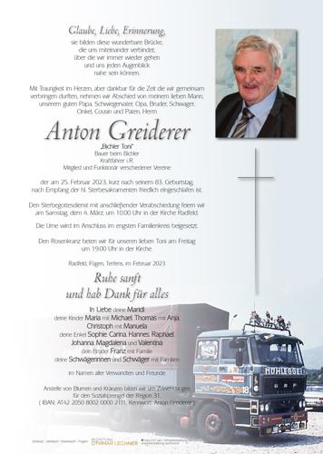 Parte von Anton Greiderer