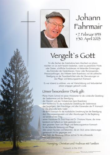 Parte von Johann Fahrmair