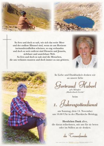 Parte von Gertraud Haberl