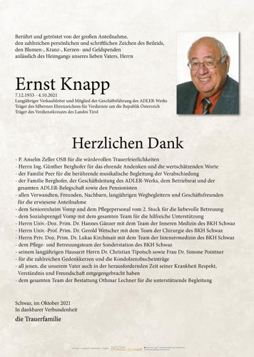 Parte von Ernst Knapp