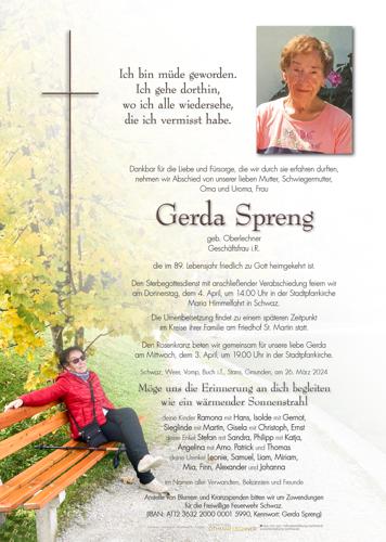 Parte von Gerda Spreng