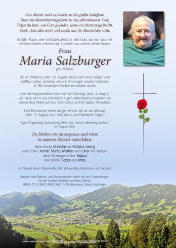 Parte von Maria Salzburger