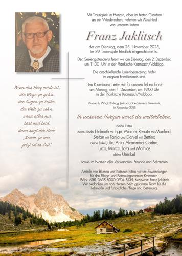 Parte von Franz Jaklitsch