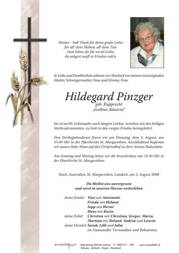 Parte von  Pinzger Hildegard Frau