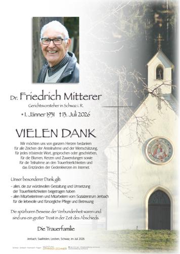 Parte von Dr. Friedrich Mitterer