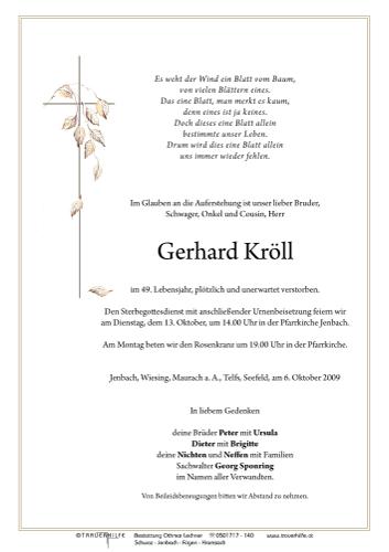 Parte von Gerhard Kröll