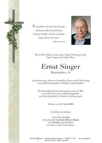 Parte von  Singer Ernst Herr