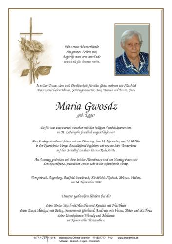 Parte von  Gwosdz Maria Frau