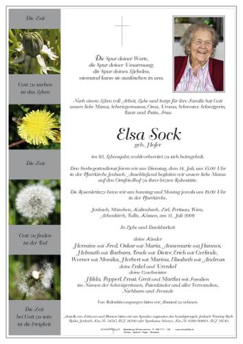Parte von Elsa Sock